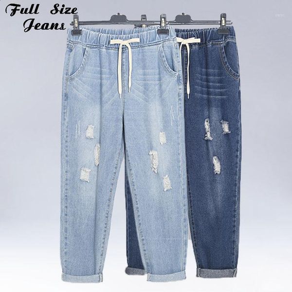 plus size ripped ankle length elastic waist denim jeans women 4xl boyfriend streetwear harem pants blue girl's cotton capris1
plus size ripped ankle length elastic waist denim jeans women 4xl boyfriend streetwear harem pants blue girl's cotton capris1