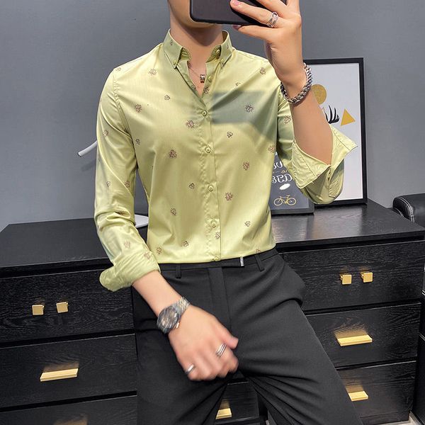 new 2021 male season thin floral pattern sleeve long shirt lapel custom youth 9r19, White;black
new 2021 male season thin floral pattern sleeve long shirt lapel custom youth 9r19, White;black