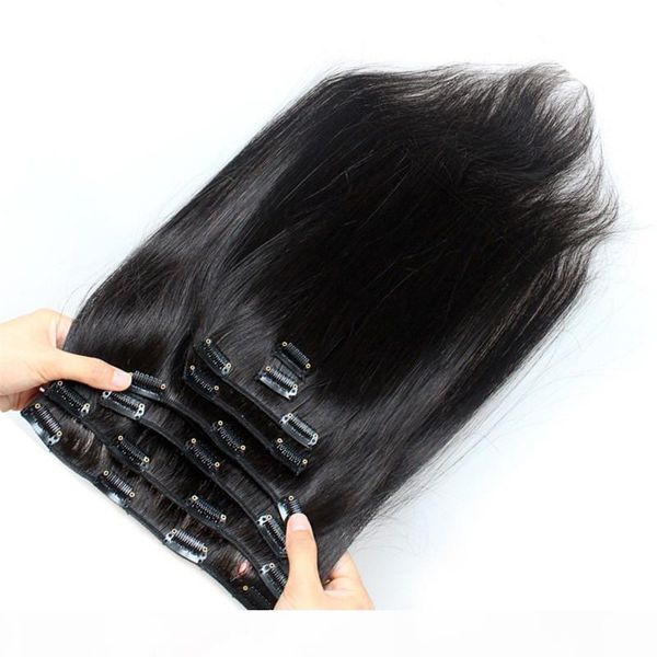 clip in human hair extensions brazilian virgin hair 70-160g option set with natural color, dhl, Black
clip in human hair extensions brazilian virgin hair 70-160g option set with natural color, dhl, Black