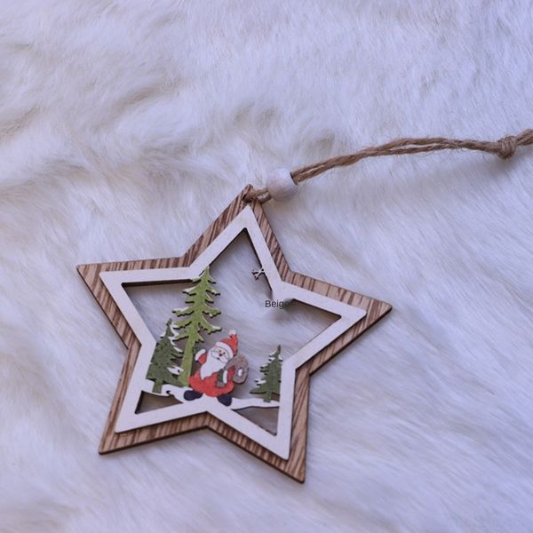 bknru christmas decorative carved wooden christmas five-pointed window pendant accessories and ornaments pendants star tree bell three-dimen
bknru christmas decorative carved wooden christmas five-pointed window pendant accessories and ornaments pendants star tree bell three-dimen