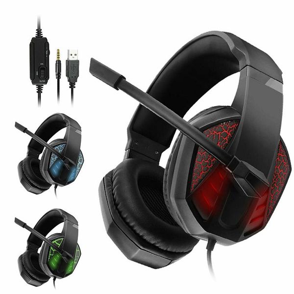 3.5mm wired led gaming headset usb headphone stereo with mic for xbox one ps4 pc earphone stand
3.5mm wired led gaming headset usb headphone stereo with mic for xbox one ps4 pc earphone stand