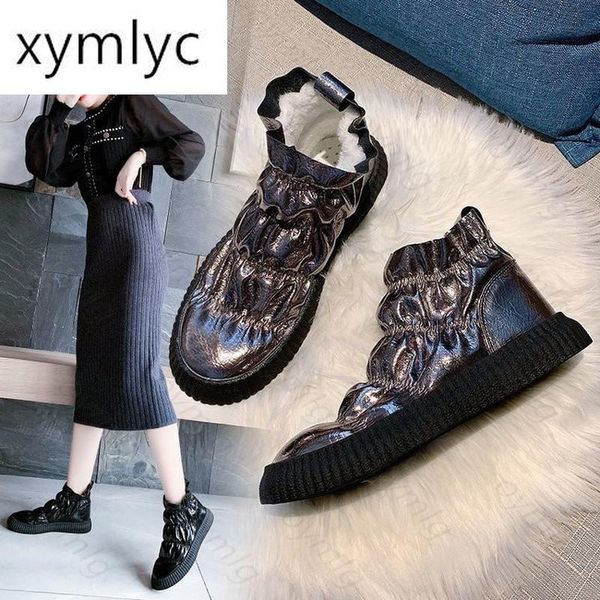 boots single monkey women shoes 2021 winter warm snow pu leather pleated platform flats fashion boot woman botas shoe mujer, Black
boots single monkey women shoes 2021 winter warm snow pu leather pleated platform flats fashion boot woman botas shoe mujer, Black
