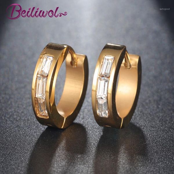charm beiliwol trendy hoop earrings for women gold-color 316l stainless steel square cubic zirconia party accessories female gift1, Golden
charm beiliwol trendy hoop earrings for women gold-color 316l stainless steel square cubic zirconia party accessories female gift1, Golden