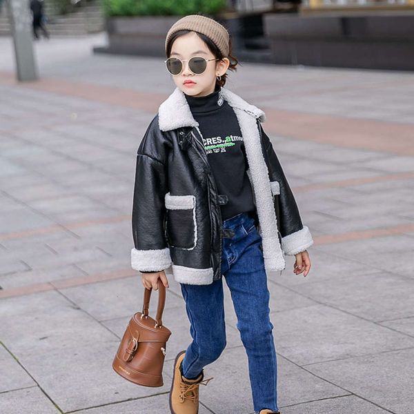 new mycos girls' fur coat 2020 korean fashion thickened children's cashmere cardigan, Black
new mycos girls' fur coat 2020 korean fashion thickened children's cashmere cardigan, Black
