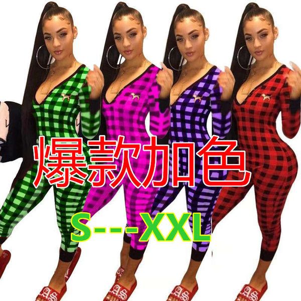 fa7038 print v-neck classic plaid embroidery doggie jumpsuit, Black;gray
fa7038 print v-neck classic plaid embroidery doggie jumpsuit, Black;gray