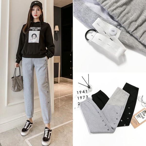 1032# maternity pants spring autumn letter printing pants loose comfy belly support elastic waist maternity trousers, White
1032# maternity pants spring autumn letter printing pants loose comfy belly support elastic waist maternity trousers, White