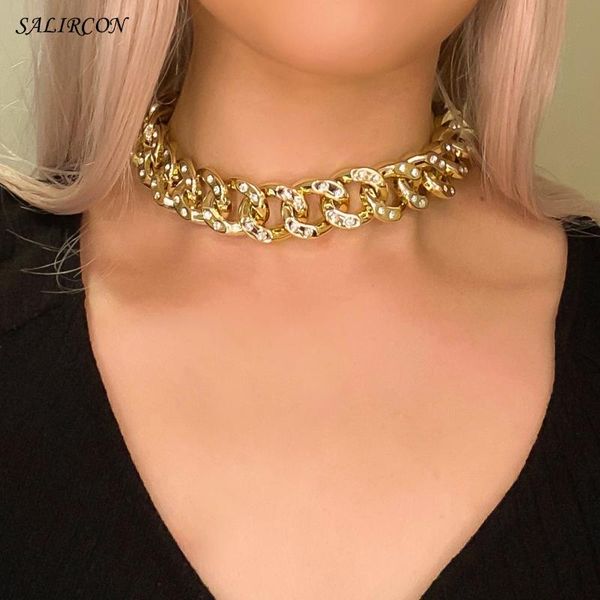 Salircon Kpop Rhinestone Thick Choker Necklace for Women Men Punk Crystal Chunky Neck Chains Necklace Couple Jewelry Gift 2021, Silver
Salircon Kpop Rhinestone Thick Choker Necklace for Women Men Punk Crystal Chunky Neck Chains Necklace Couple Jewelry Gift 2021, Silver
