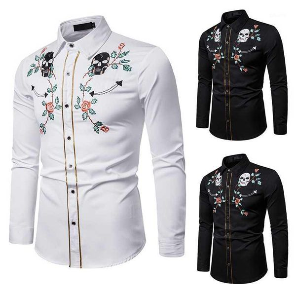 mens western cowboy shirt stylish embroidered slim fit long sleeve party shirts men brand design banquet button down shirt male1, White;black
mens western cowboy shirt stylish embroidered slim fit long sleeve party shirts men brand design banquet button down shirt male1, White;black