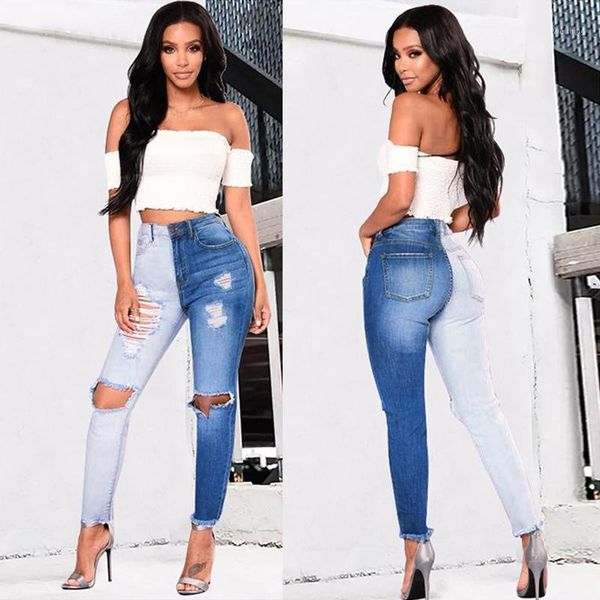 high waist patchwork jeans ripped torn hole knee cut long pants denim trousers female hippie harajuku streetwear plus size 4xl1, Blue
high waist patchwork jeans ripped torn hole knee cut long pants denim trousers female hippie harajuku streetwear plus size 4xl1, Blue