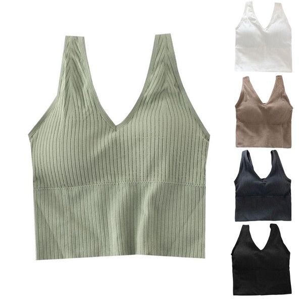 summer women girls tank crop solid color v-neck sleeveless female sports underwear bra bralette brassiere vest, Black;white
summer women girls tank crop solid color v-neck sleeveless female sports underwear bra bralette brassiere vest, Black;white