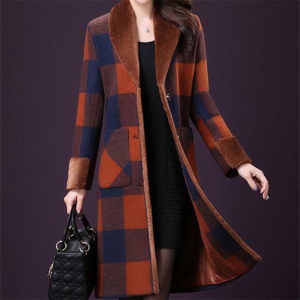 2020 winter women elegant slim argyle wool coat streetwear korean style oversized coat 4xl, Black
2020 winter women elegant slim argyle wool coat streetwear korean style oversized coat 4xl, Black