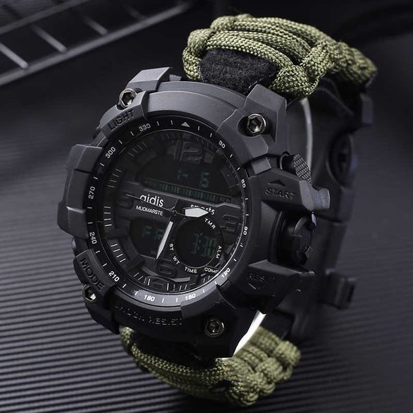 led military watch with compass 30m men waterproof sports watches male fashion clock electronic digital display wristwatches, Silver
led military watch with compass 30m men waterproof sports watches male fashion clock electronic digital display wristwatches, Silver