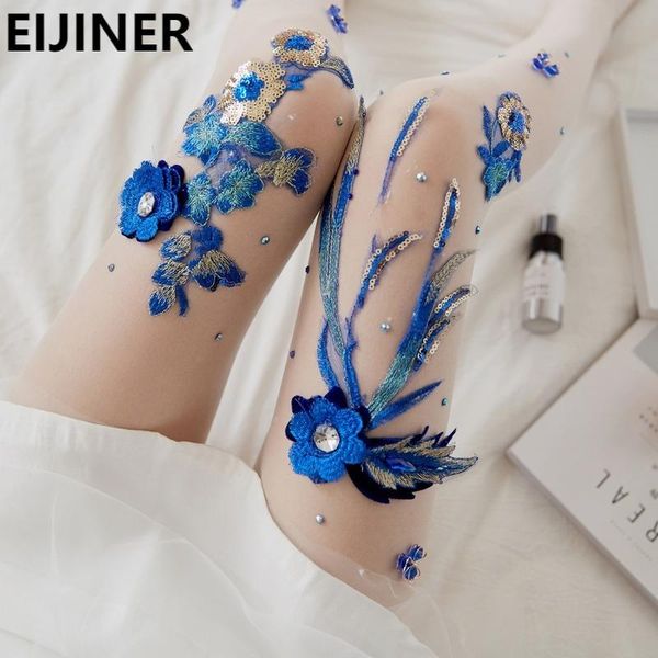 body designer stockings tights women elegant fashion hand-embroidered flower blue enchantress party club sheer pantyhose, Black;white
body designer stockings tights women elegant fashion hand-embroidered flower blue enchantress party club sheer pantyhose, Black;white