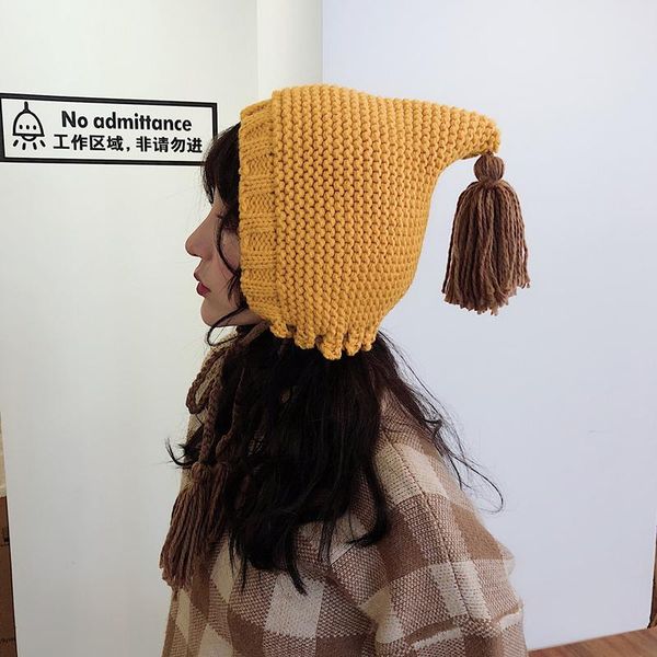 winter skullies beanies hats for women harajuku sweet girls tassel braid warmer skullies solid color lacing knitted beanies caps, Blue;gray
winter skullies beanies hats for women harajuku sweet girls tassel braid warmer skullies solid color lacing knitted beanies caps, Blue;gray