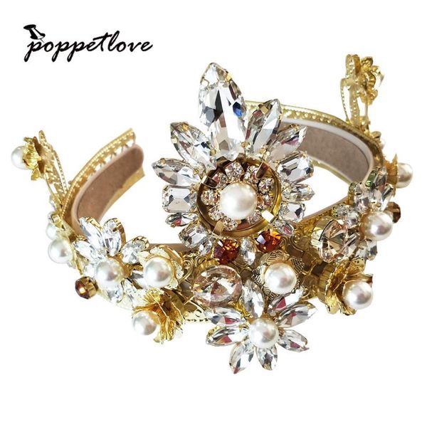 royal luxury baroque handmade gold inlaid flower crystal bridal hairband wedding headband bride headdress hair accessories, Golden;silver
royal luxury baroque handmade gold inlaid flower crystal bridal hairband wedding headband bride headdress hair accessories, Golden;silver