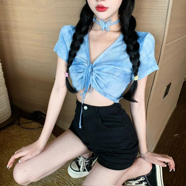 2020 summer new dye bow tie sleeve slim fit t-shirt versatile short bottoming shirt for women
2020 summer new dye bow tie sleeve slim fit t-shirt versatile short bottoming shirt for women