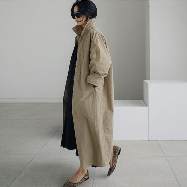 superaen spring and autumn new style solid loose long casual tooling windbreaker women coats, Tan;black
superaen spring and autumn new style solid loose long casual tooling windbreaker women coats, Tan;black