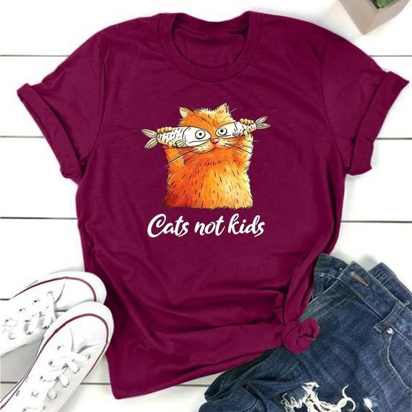 100% хлопка с коротким рукавом trend сыпучие вокруг шеи cute cat футболка рыбы печать летняя одежда для женщин, White
100% хлопка с коротким рукавом trend сыпучие вокруг шеи cute cat футболка рыбы печать летняя одежда для женщин, White