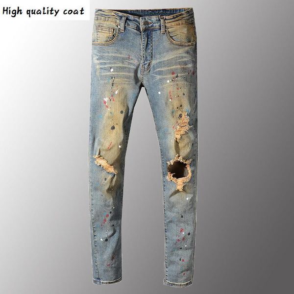 jeans 's are torn, there are men's print holes, jeans torn blue wine, elastic broken, skinny high
jeans 's are torn, there are men's print holes, jeans torn blue wine, elastic broken, skinny high