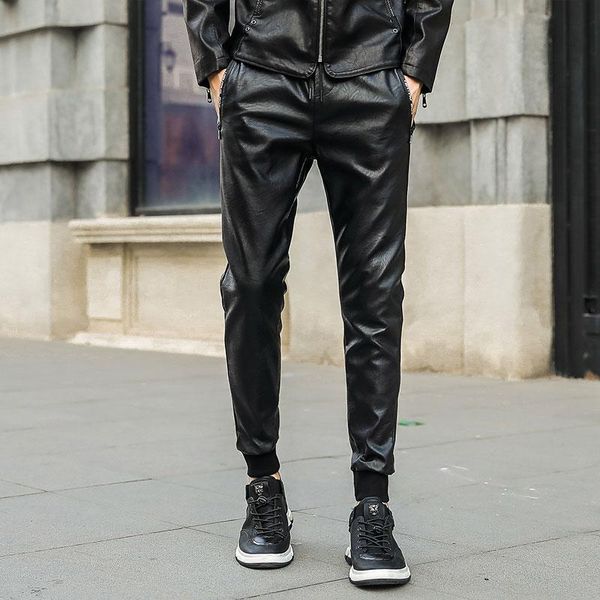 men's pants 2021 autumn winter men leather thicken fleece waterproof trousers rib ankle outdoor moto casual slim warm tactical, Black
men's pants 2021 autumn winter men leather thicken fleece waterproof trousers rib ankle outdoor moto casual slim warm tactical, Black