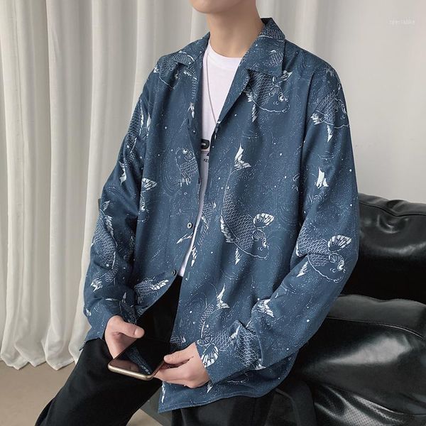male streetstyle beach shirt men retro print fashion casual long sleeve loose shirt1, White;black
male streetstyle beach shirt men retro print fashion casual long sleeve loose shirt1, White;black