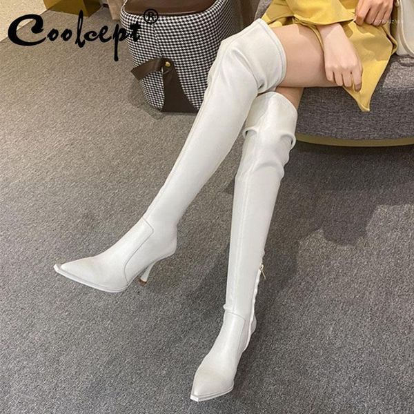 coolcept women over knee boots realeather long boots fashion thin heel winter women shoes party footwear size 33-421, Black
coolcept women over knee boots realeather long boots fashion thin heel winter women shoes party footwear size 33-421, Black