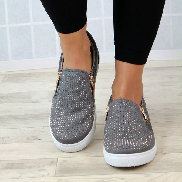 mcckle women shoes crystal slip on flat loafers zipper embossed leather ladies autumn glitter platform fashion female moccasins 201012, Black
mcckle women shoes crystal slip on flat loafers zipper embossed leather ladies autumn glitter platform fashion female moccasins 201012, Black
