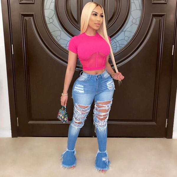 high waist ripped jeans for women hole stretch skinny denim pants women party club ladies bell bottom flare jeans black, Blue
high waist ripped jeans for women hole stretch skinny denim pants women party club ladies bell bottom flare jeans black, Blue
