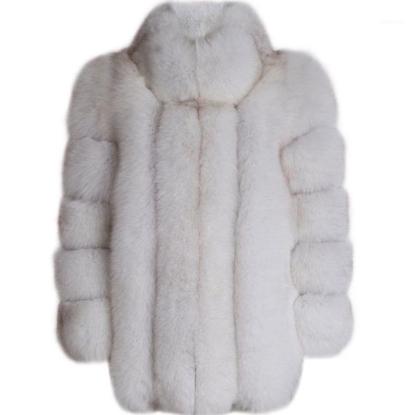 real fur coat ladies natural fur coat women winter stand collar1, Black