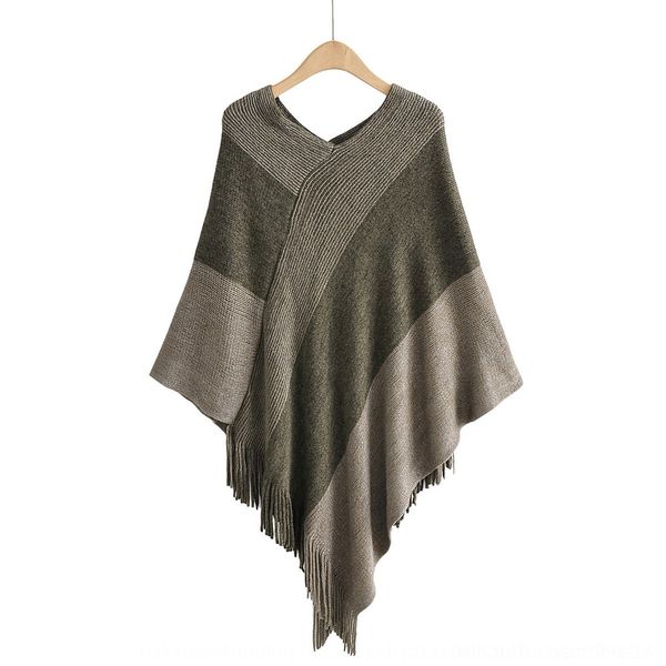 sqrnk q3942 korean women's women fall languid 2020 cloak cloak new winter style v-neck contrast color tassel knitted cape for wear 8opj, White;black
sqrnk q3942 korean women's women fall languid 2020 cloak cloak new winter style v-neck contrast color tassel knitted cape for wear 8opj, White;black