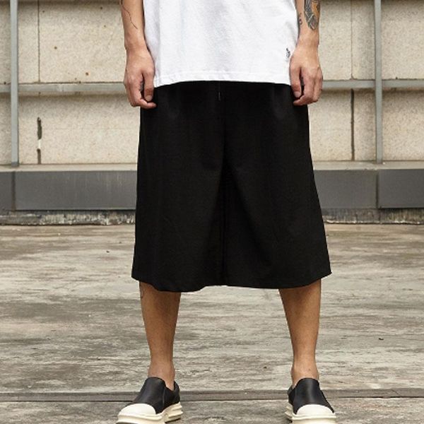 men's shorts homens streetwear moda casual perna larga pant estilo japão verão kimono calça masculina hip hop saia calças, White;black
men's shorts homens streetwear moda casual perna larga pant estilo japão verão kimono calça masculina hip hop saia calças, White;black
