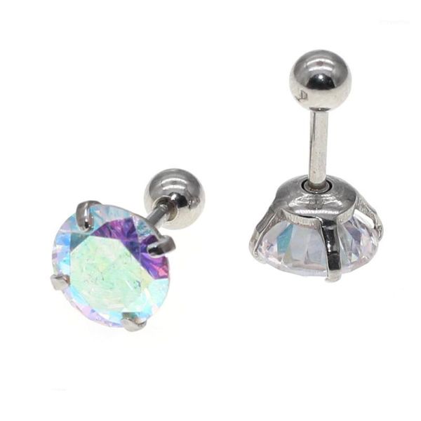 needle 1.2*6mm stainless steel screw-back ab color zircon stud earrings no fade allergy, Golden;silver
needle 1.2*6mm stainless steel screw-back ab color zircon stud earrings no fade allergy, Golden;silver