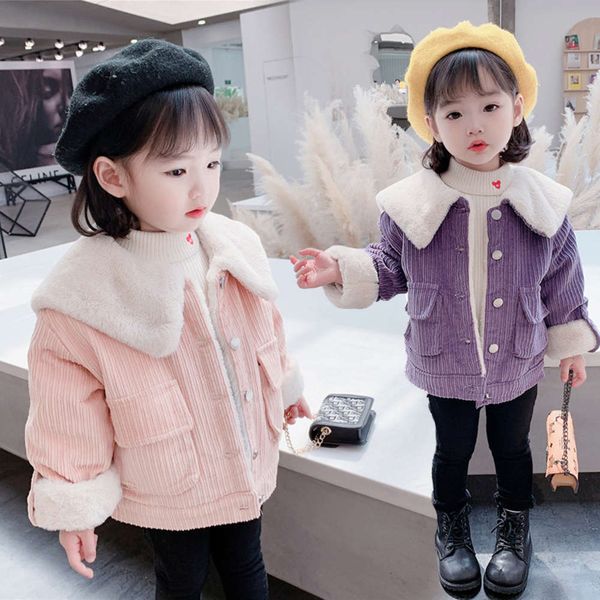 rabbit corduroy thickened lapel coat girls' 2020 new children's winter cloth baby's wtern sle cardigan fashion, Black
rabbit corduroy thickened lapel coat girls' 2020 new children's winter cloth baby's wtern sle cardigan fashion, Black