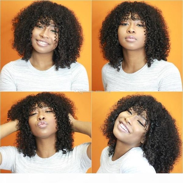 malaysian afro kinky curly short human hair bob wigs for black women guless short curly lace wigs with bangs, Black;brown
malaysian afro kinky curly short human hair bob wigs for black women guless short curly lace wigs with bangs, Black;brown
