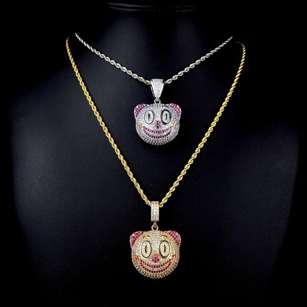 high-quality european and american popular pendant hip hop zircon inlaid clown pattern neutral chain fashion accessory, Silver
high-quality european and american popular pendant hip hop zircon inlaid clown pattern neutral chain fashion accessory, Silver