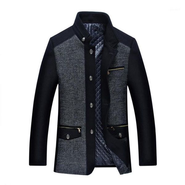 men's wool & blends 2021 winter jacket fashion personality mens coat men plus cotton business casual overcoat1, Black
men's wool & blends 2021 winter jacket fashion personality mens coat men plus cotton business casual overcoat1, Black