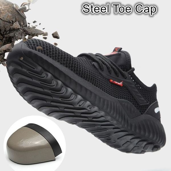 indestructible men safety work shoes with steel toe cap puncture-proof boots lightweight breathable sneakers dropshipping y200506, Black
indestructible men safety work shoes with steel toe cap puncture-proof boots lightweight breathable sneakers dropshipping y200506, Black