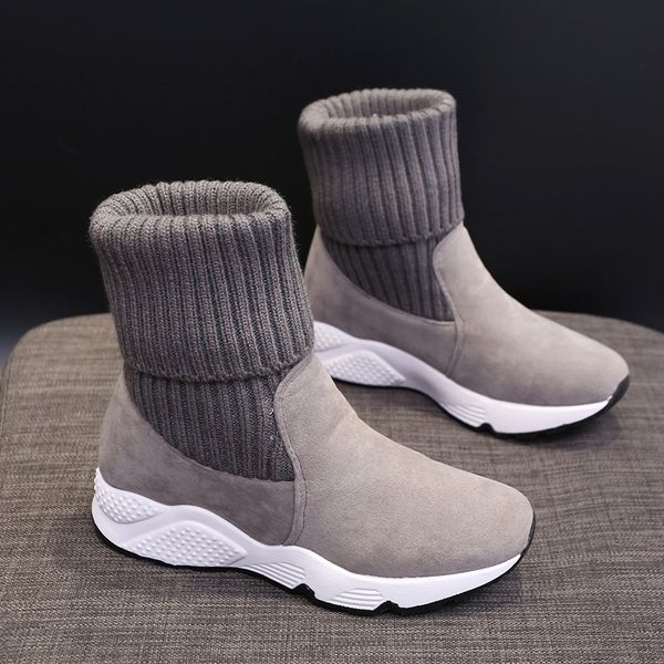 women fashion sock boots ankle boots ladies soft turned over snow boots women fur plush platform shoes y200915, Black
women fashion sock boots ankle boots ladies soft turned over snow boots women fur plush platform shoes y200915, Black