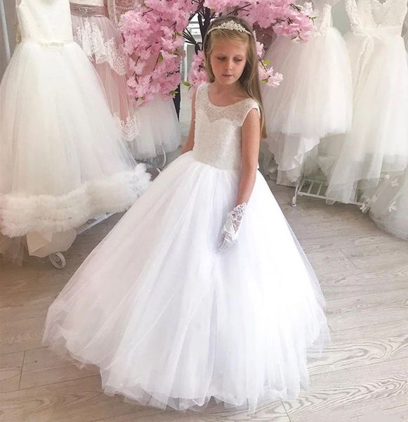 jewel neck flower girl dresses for wedding sequined sweep train tulle kids first communion dress baptism pageant gowns, White;blue
jewel neck flower girl dresses for wedding sequined sweep train tulle kids first communion dress baptism pageant gowns, White;blue