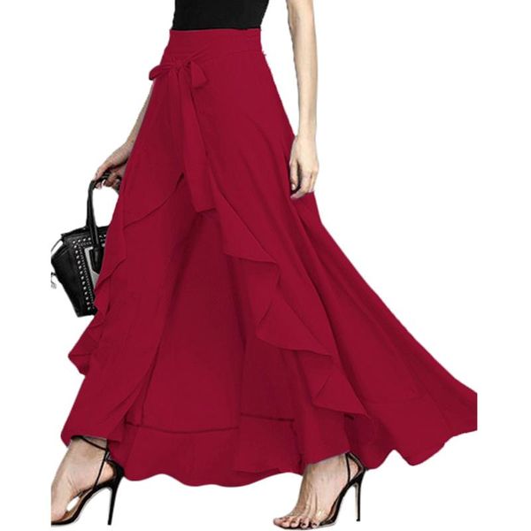 women high waist maxi skirt with irregular hem, a-line lace up ruffled long skirts for summer, Black
women high waist maxi skirt with irregular hem, a-line lace up ruffled long skirts for summer, Black