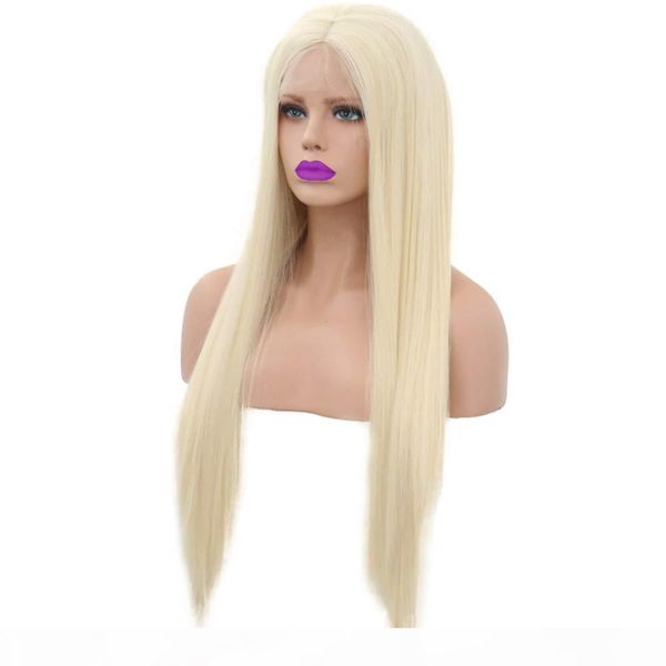 long straight hair #613 blonde wig glueless synthetic lace front wigs for women heat resistant fiber hair middle parting, Black
long straight hair #613 blonde wig glueless synthetic lace front wigs for women heat resistant fiber hair middle parting, Black