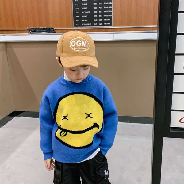 face im smiling clothing boys' pullover sweater fashion 2020 new winter china universi children's korean version of foreign 8kr1, Blue
face im smiling clothing boys' pullover sweater fashion 2020 new winter china universi children's korean version of foreign 8kr1, Blue