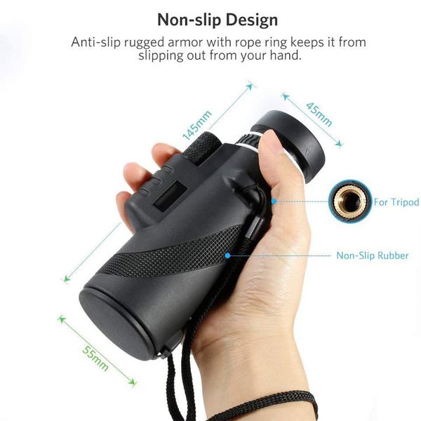 10000m high powerful monocular long range 40x60 telescope for smartphone waterproof zoom binoculars low light night vision scope
10000m high powerful monocular long range 40x60 telescope for smartphone waterproof zoom binoculars low light night vision scope
