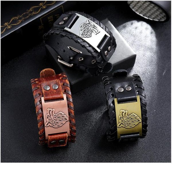 vintage men wide bracelet weave bangle leather metal adjustable viking charms punk wolf head bracelet jewelry acc qylnpw
vintage men wide bracelet weave bangle leather metal adjustable viking charms punk wolf head bracelet jewelry acc qylnpw