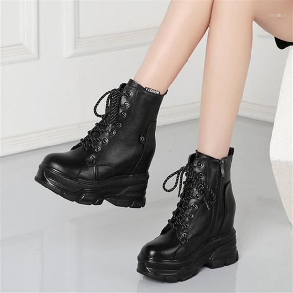 pxelena vintage women genuine leather punk rock gothic short boots hidden wedge high heels shoes lace up motorcycle biker boots1, Black
pxelena vintage women genuine leather punk rock gothic short boots hidden wedge high heels shoes lace up motorcycle biker boots1, Black