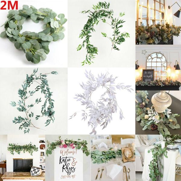 1pcs 2m/ 1.7m artificial fake silk flower eucalyptus willow plant green leaves home room decor
1pcs 2m/ 1.7m artificial fake silk flower eucalyptus willow plant green leaves home room decor