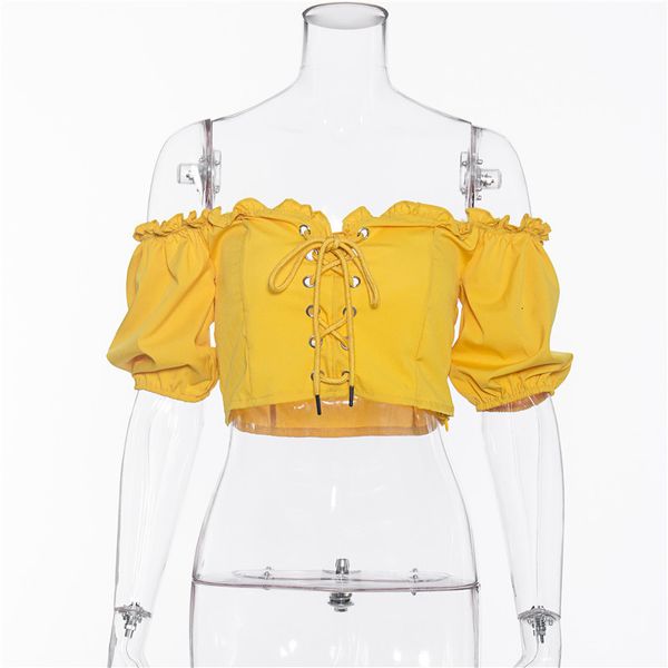 2021 new summer solid waist high straight neck brace with folds, lean body, reveal navel, sleeve short t-shirt club 5mqt, White
2021 new summer solid waist high straight neck brace with folds, lean body, reveal navel, sleeve short t-shirt club 5mqt, White