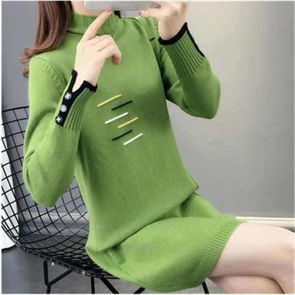 2020 new autumn winter korean fashion pullover sweater women mid-length thick all-match loose casual knitting sweaters female, White;black
2020 new autumn winter korean fashion pullover sweater women mid-length thick all-match loose casual knitting sweaters female, White;black