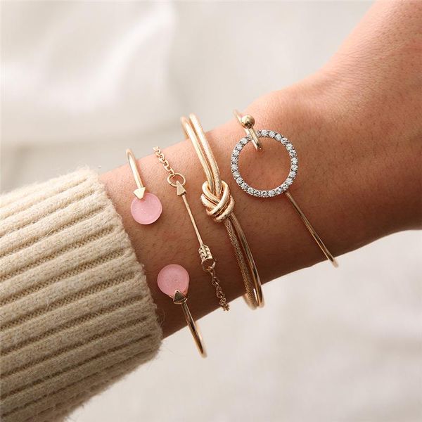women boho crystal knot circle arrow bangle chain layered bracelet set fashion jewelry for girl, Black
women boho crystal knot circle arrow bangle chain layered bracelet set fashion jewelry for girl, Black