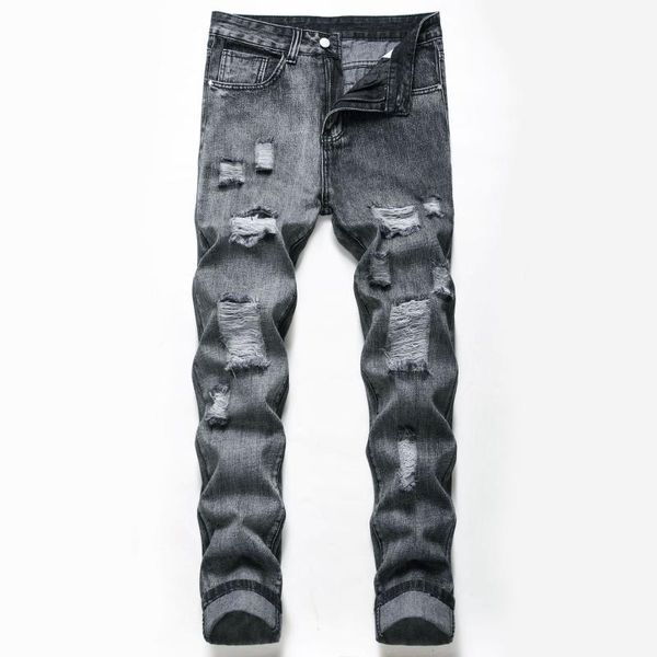 autumn winter black denim jeans men hole bleached plus size ripped full length straight slim trousers male, Blue
autumn winter black denim jeans men hole bleached plus size ripped full length straight slim trousers male, Blue